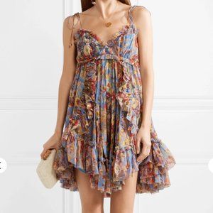 Zimmermann Lovelorn ruffled floral-print crinkled